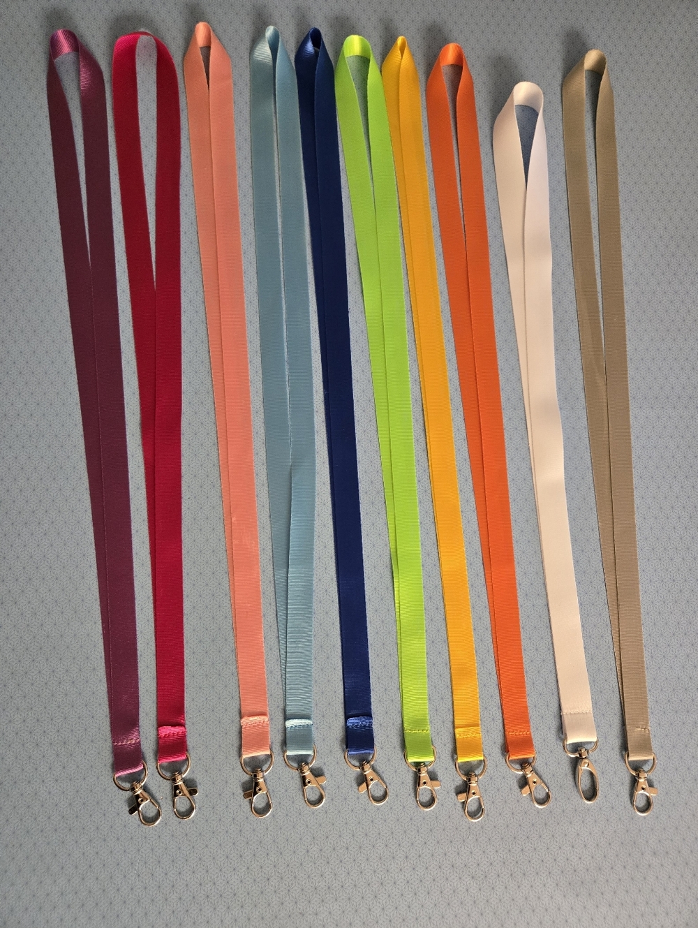 Colorful Lanyard Set Of 10 Assorted Bright Ribbon Lanyards